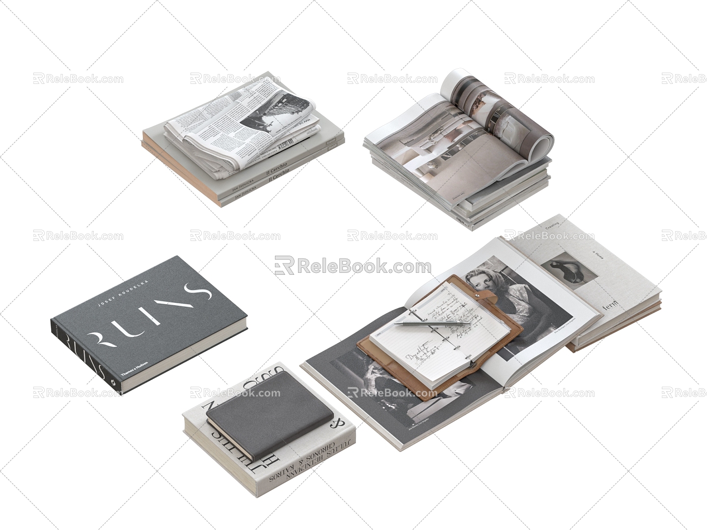 Books Books 3d model