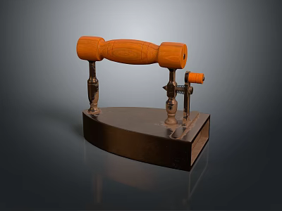 Vintage Orange Headphones And Speakers With Classic Design For Audio Enthusiasts 3d model