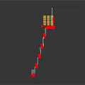 Colorful Multi Layered Track Structure With Red Rails Blue Ladders And Stacked Blocks