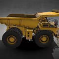 Yellow Heavy Duty Dump Truck With Large Tires And Open Bed Design