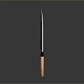 Sharp Kitchen Knife With Wooden Handle And Stainless Steel Blade For Cooking Use