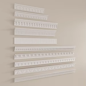 French Gypsum Line Carved Gypsum Line Top Corner Line Yin Corner Line 3d model