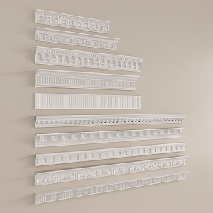 French Gypsum Line Carved Gypsum Line Top Corner Line Yin Corner Line 3d model