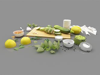 Modern Vegetable Decorations 3d model