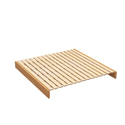 Sturdy Natural Wooden Pallet With Slatted Design And Flat Surface Structure 3d model
