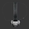 Durable Gray Strap Headlamp With Metal Lamp Head For Outdoor Activities
