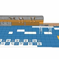 Sturdy Sports Equipment Obstacle Course With Blue Training Floor And Metal Frames For Fitness