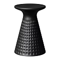 Elegant Black Vanity Table Featuring Textured Conical Decorative Piece 3d model