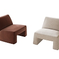 Modern Sofa Stool Leisure Chair Single Sofa 3d model