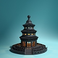 Modern Creative Temple of Heaven Night Light 3d model