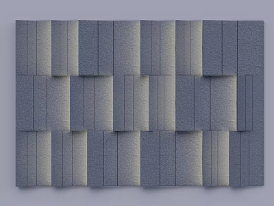 Bedroom Accent Wall 3D Textured Gray Panel Design With Geometric Pattern 3d model