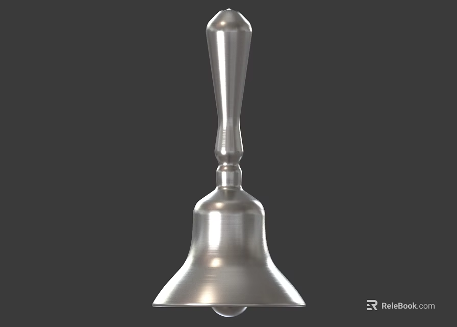Silver Metal Pendant Light With Sleek Modern Bell Shaped Design For Interior Spaces 3d model 