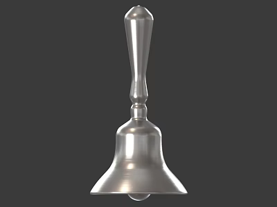 Silver Metal Pendant Light With Sleek Modern Bell Shaped Design For Interior Spaces 3d model