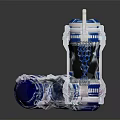 Blue And White Cylindrical Daily Use Electrical Appliances With LED Light And Transparent Design