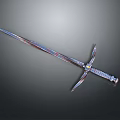 Medieval Steel Sword With Cross Guard Decorative Hilt And Detailed Design