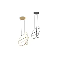 Modern Gold Metal Chandelier With Circular Geometric Frame For Contemporary Home Interiors