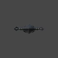Futuristic Spaceship 3D Model With Sleek Design Multiple Engines And Weapon Turrets
