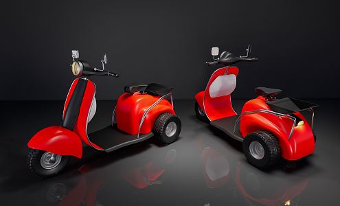 modern electric car 3d model