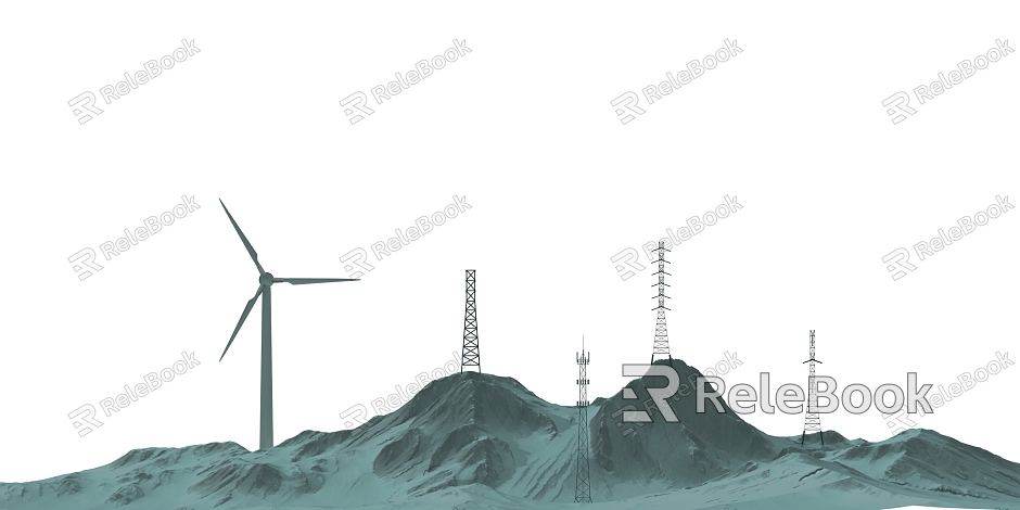 Modern tower topographic power generation model