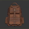 Brown Multi Pocket Functional Durable Backpack For Daily Use And Travel