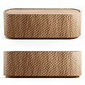 Wooden Entryway Console Cabinet With Intricate Textured Surface And Modern Design