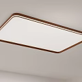 Elegant Rectangular Ceiling Light With Wooden Frame And White LED Panel