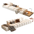 Modern Multiplayer Sofa Sofa Module Sofa Sofa Combination Three-Seat Sofa Living Room Sofa 3d model