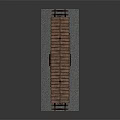 Wooden Train Car Model On Railway Track With Gravel Base And Brown Structure