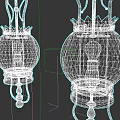 Elegant Golden Chandelier With Spherical Shade And Crown Top Design