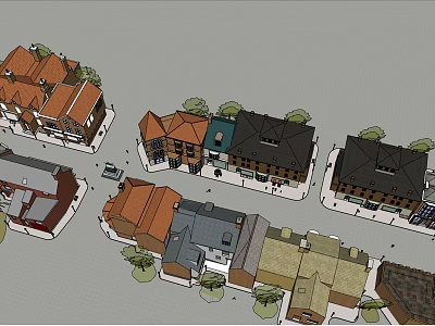 Jane European Commercial Street British Commercial Street 3d model