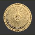 Elegant Golden Ornate Clock With Intricate Carvings And Decorative Details