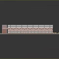 Historic Train Station Architecture With Clock Tower Arched Roof Platforms And Vintage Train