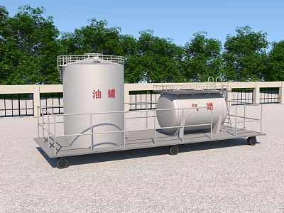 Essential Fire Equipment for Industrial Oil and Gas Storage Tanks Safety Protection 3d model
