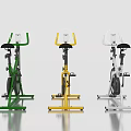 Interactive Zone Featuring Three Stationary Bikes In Green Yellow White Colors