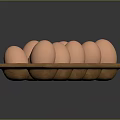 Fresh Brown Chicken Eggs in Paper Carton on Black Reflective Surface