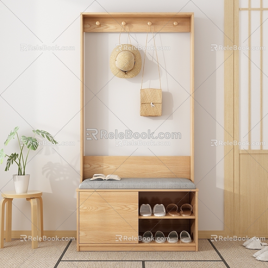 Japanese Shoe Cabinet Door Tatami 3d model