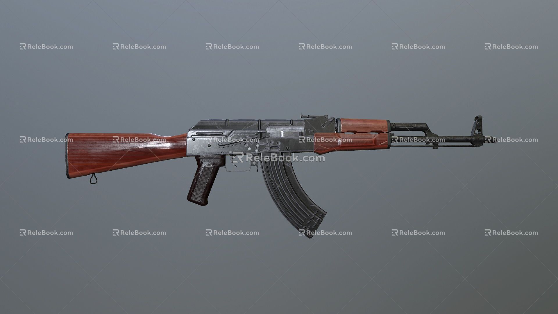 Modern AK assault rifle semi-automatic rifle 3d model