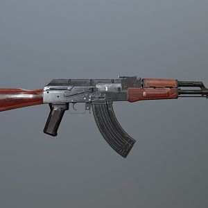 Modern AK assault rifle semi-automatic rifle 3d model