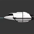 Futuristic White Aerodynamic Vehicle With SS Logo Sleek Design And Smooth Surface