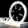 Event Entrance With Love One Another Text Love ONE Design Circular Structure And Smoke Effects