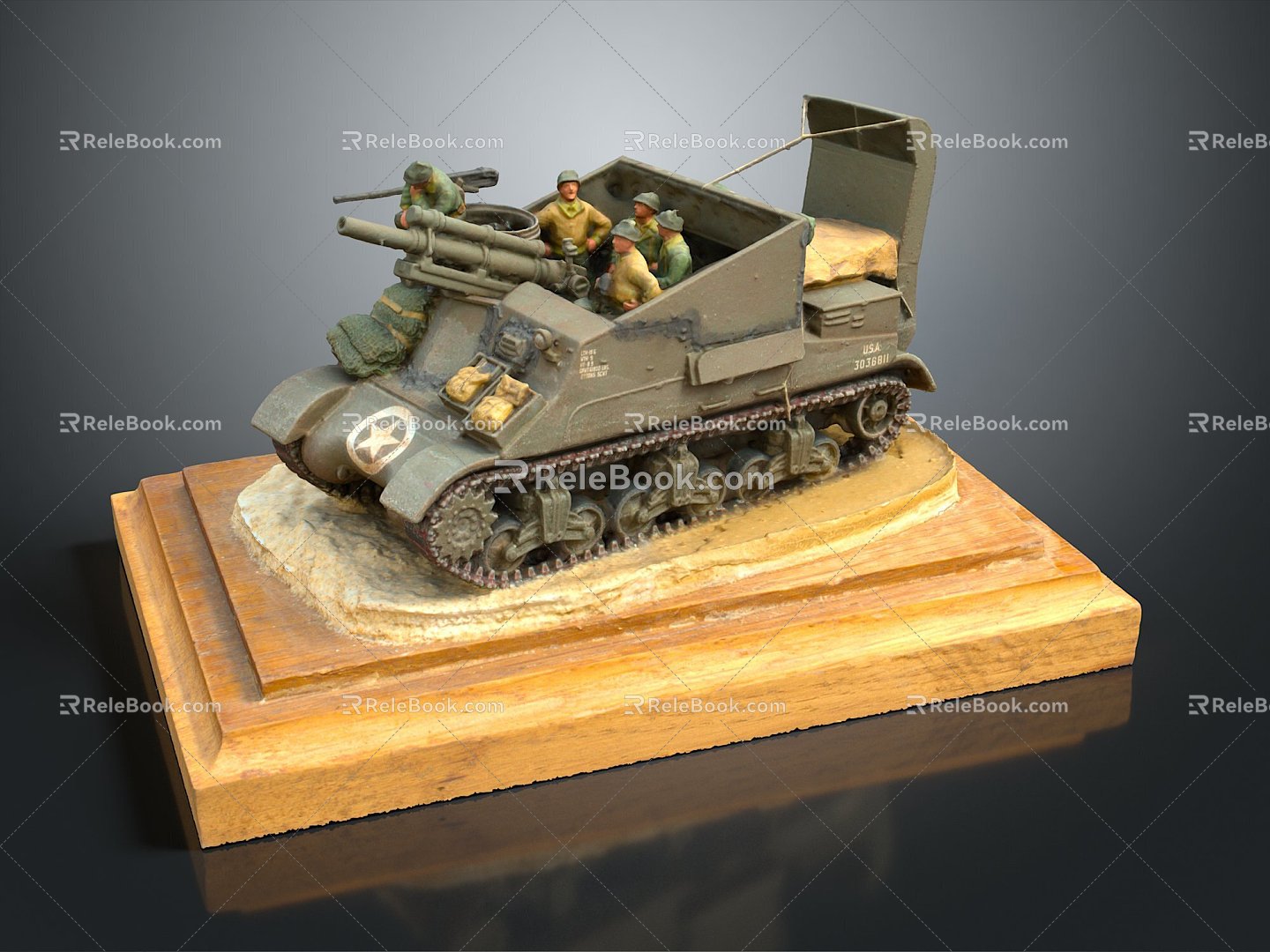 Toy Soldier Toy Tank Tank Toy 3d model