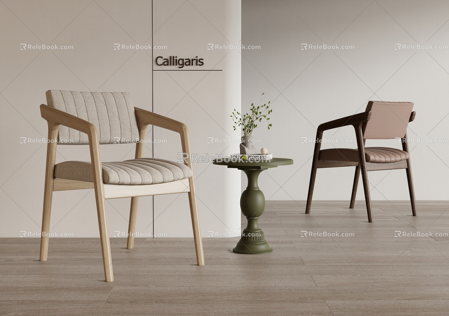 Dining Chair Single Chair Leisure Chair 3d model