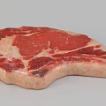 Fresh Raw Steak With Marbling Texture Red Meat And White Fat On Gray Background