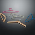 Colorful Assorted Hangers with Wooden and Plastic Materials for Wardrobe Use