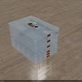 Clear Plastic Storage Boxes For Decorative Ornament Set With Stackable Design And Orange Clips