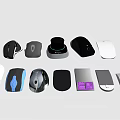 Different Computer Mice Wireless Ergonomic Designs in Various Colors and Styles 3d model