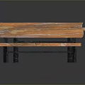 Rustic Wooden Dining Table With Matching Benches And Natural Wood Surface