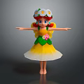 Modern game character child 3d model