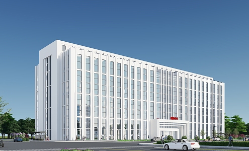 Modern Multi-storey Office Building Industrial Park Office Building Comprehensive Office Building 3d model