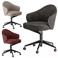 Ergonomic Office Chair With Swivel Function Comfortable Cushion And Caster Wheels 3d model